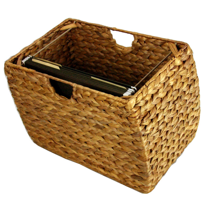 Pangaea Seagrass Basket Storage Wicker for Hanging File Folder with